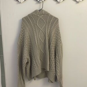 Fear of God Essentials Cable Knit Hoodie - Silver Cloud